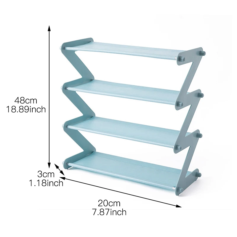Полка для обуви, Нетканая стойка для хранения общежития и предметов первой необходимости простая многослойная полка для обуви из нержавеющей стали