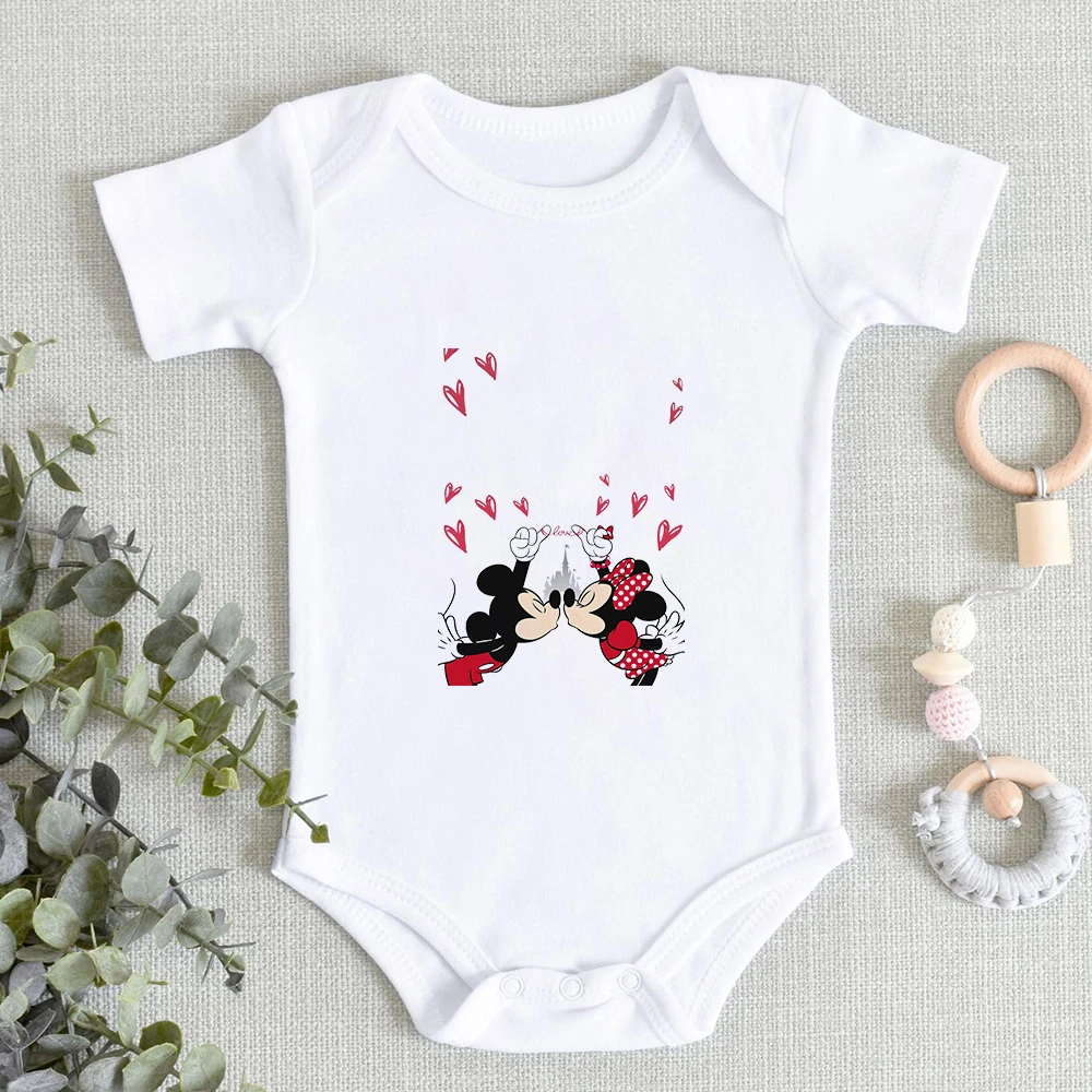 Vetements Mickey Minnie Pour Nouveau Ne Fille Et Garcon 0 24m Joli Vetement Blanc Imprime Pour Bebe Tenue Pour Tout Petit Aliexpress