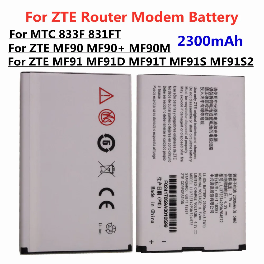 Аккумуляторная батарея Li3723T42P3h704572 4G для модема Wi-Fi-маршрутизатора ZTE MF91 MF90 + MF90M MF91D