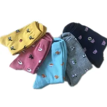 Забавные хлопковые носки с изображением панды и курицы; женские теплые милые носки Kawaii Art Happy; Дышащие носки с героями мультфильмов; модная повседневная Уличная одежда