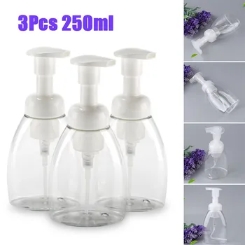 

3PCS/ Set 250ml Plastic Bottle Foam Pump Cleanser Mousse Foaming Bottle Lot