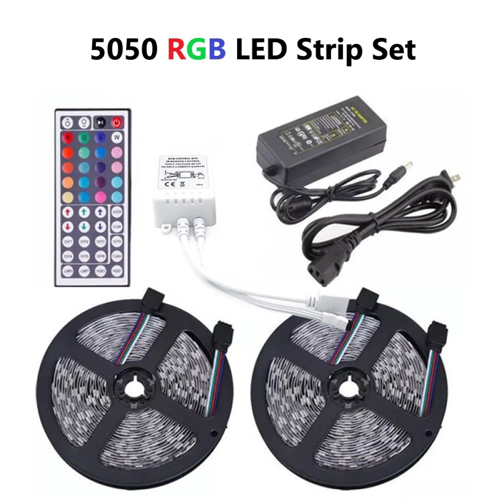 RGB Светодиодная лента 5050SMD DC12V 30 светодиодов 5 м 10 светильник гибкий ing контроллер
