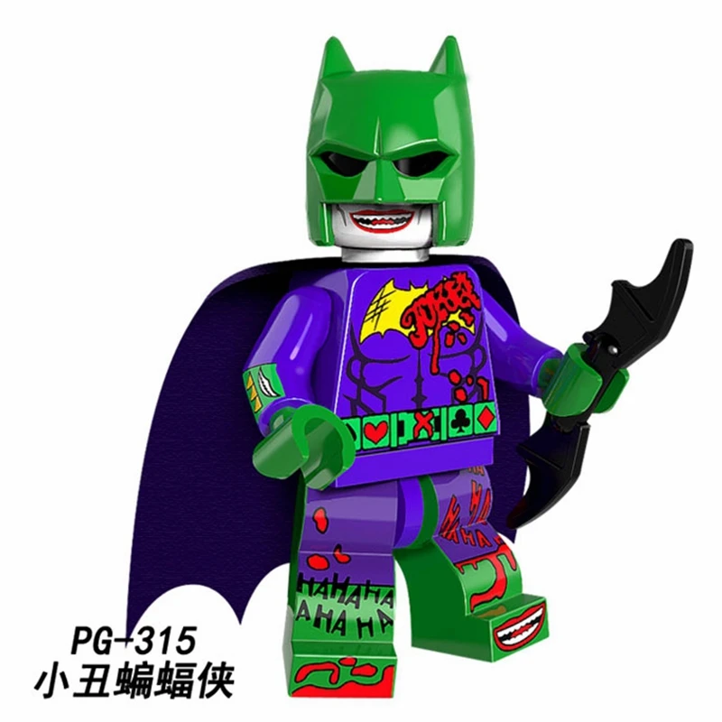 Фигурки из фильма «Бэтмен» Джокер Харли Квинн Робин Супермен Чудо-Женщина Аквамен DC Super Heroes строительные блоки игрушки для детей - Цвет: Прозрачный
