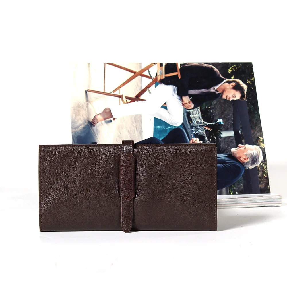 

Pass for AliExpress MEN'S Leather Wallet Long Pull-belt Wallet Casual Three Fold Wallet