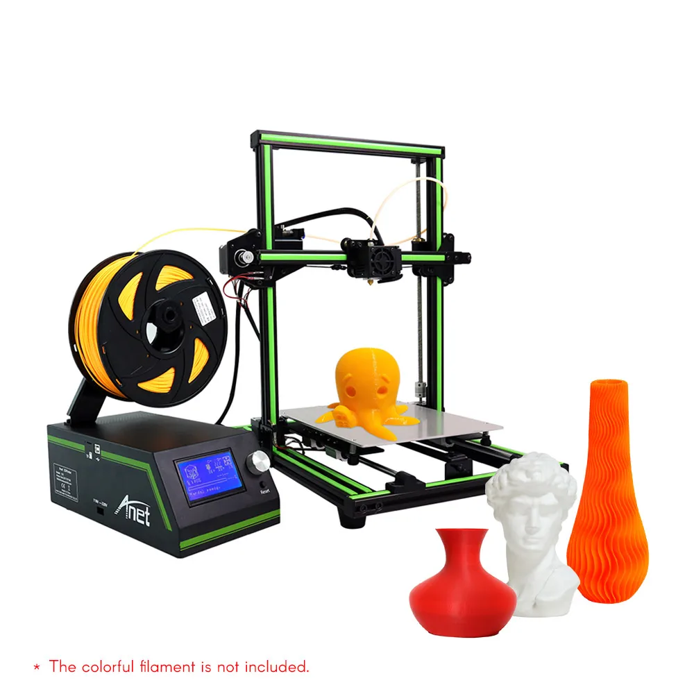 Anet E10 3d принтер DIY Набор частично собранный алюминиевый сплав рамка строительный объем с 8 Гб TF карта(220*270*300 мм