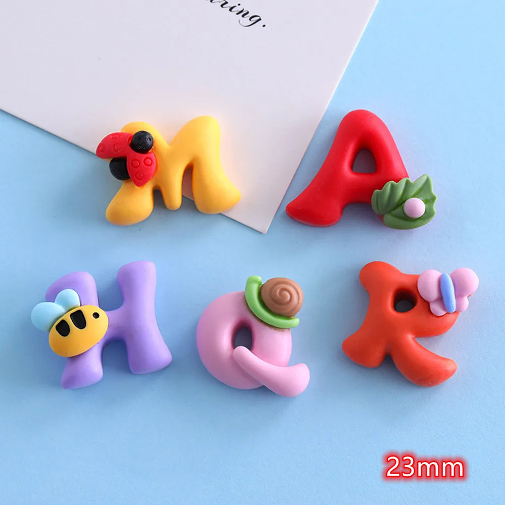 

Cartoon Letter Resin Crafts Cabochons 20pcs Flatback Cabochon Ornament Jewelry Making Hairwear Accessories Cartoon Letters DIY
