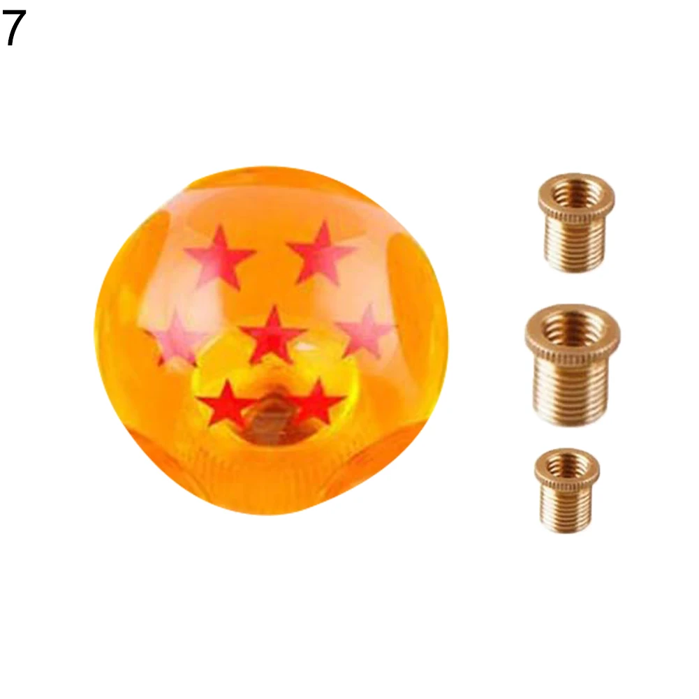 1-7 Star Ball Автомобильная ручная ручка переключения с 3 адаптерами для декора интерьера автомобиля - Название цвета: 7 Star