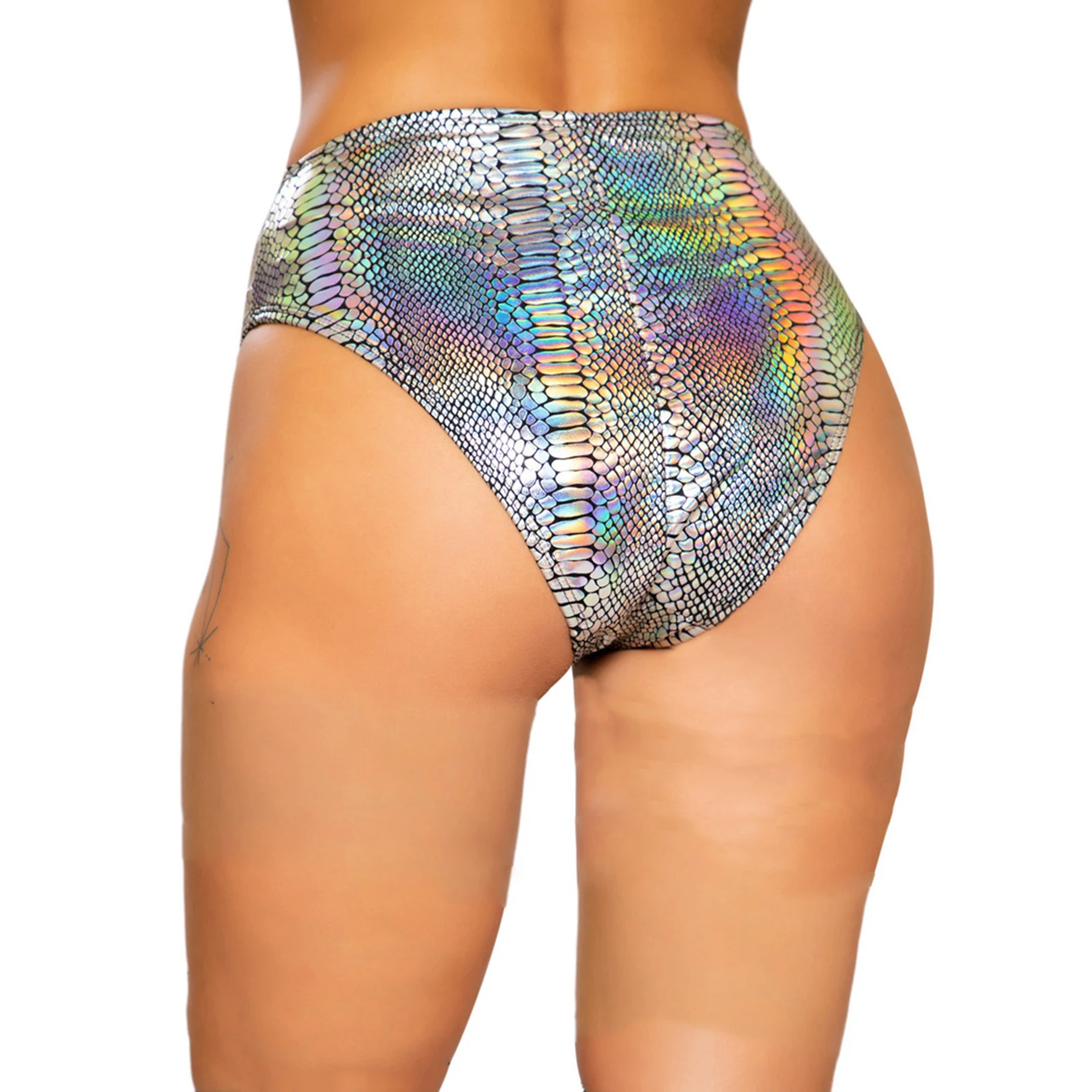 Womens High Waist Briefs Snakeskin 