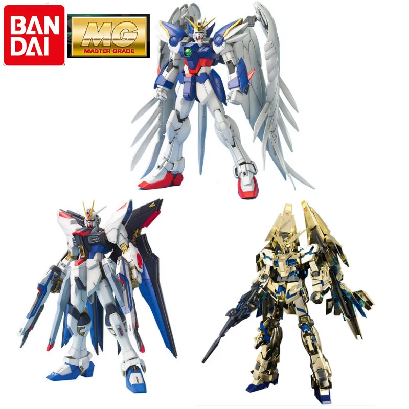 

Bandai Gundam Assembled Model MG Blue And Red Heresy Flying Wing Zero Unicorn Destiny Assault Free 00r