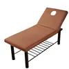 Pure Color Massage Table Bed Fitted Sheet Elastic Full Cover Rubber Band Massage SPA Treatment Bed Cover with Hole Sabanas 4