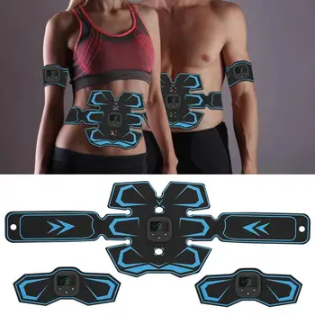 

3pcs / set EMS Abdomen Muscle Trainer Stimulator Vibration Fitness Massager Fat Burner Belt Equipment Exercise At Home Gym
