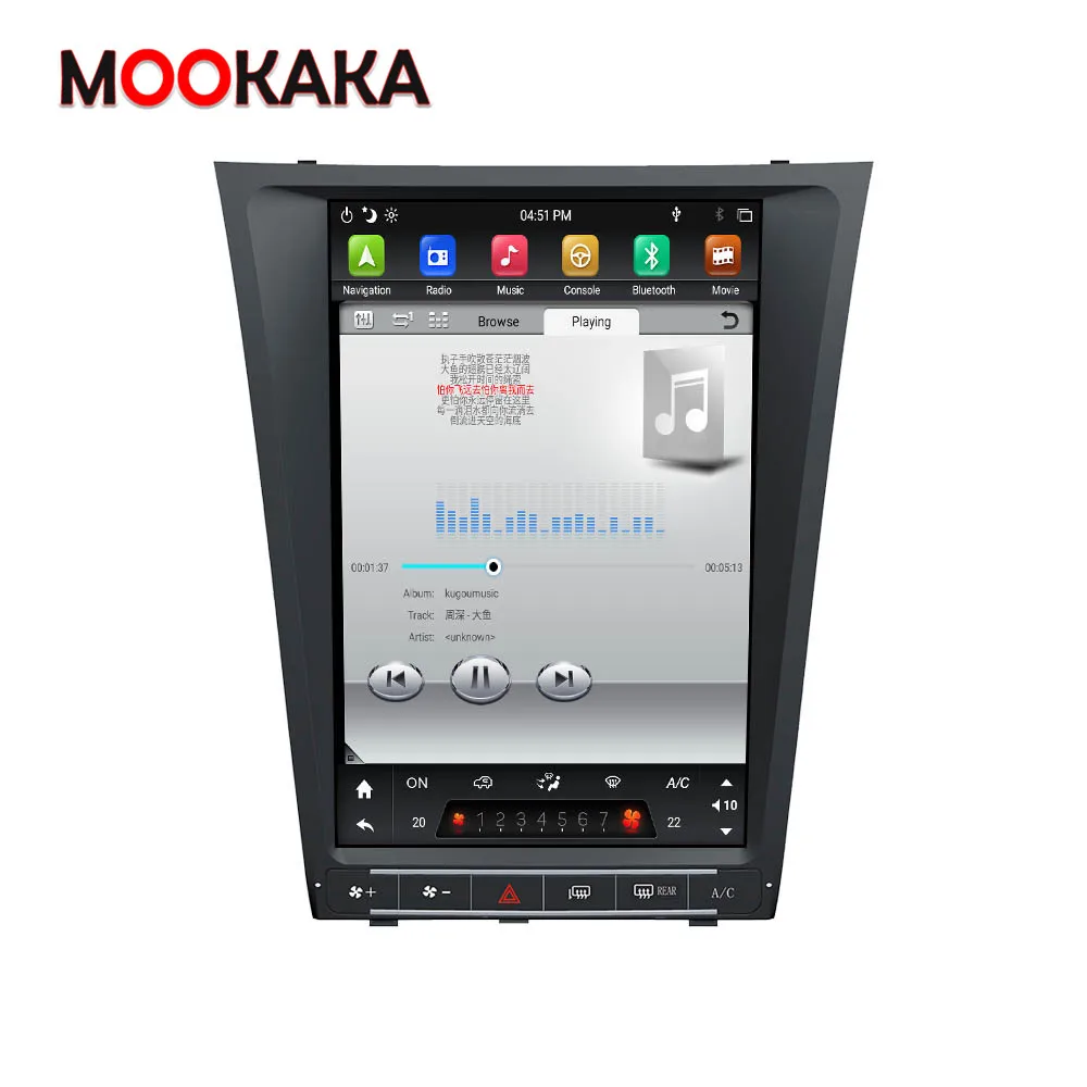 Для Lexus GS300 GS460 GS450 GS350 2004 2011Android 9 0 Tesla style вертикальный экран PX6 Автомобильный GPS