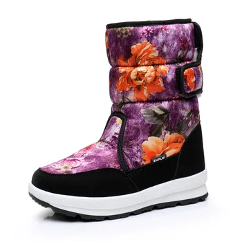 

Girls shoes Pink Boots 2019 new style Kids snow boot winter warm fur antiskid outsole plus size 24 to 39 boots free shipping hot