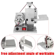 Lijadora de banda eléctrica de 110 240V, pulidora, afilador de bordes de cuchillos, amoladora de Metal para carpintería y correa abrasiva, 10 Uds.
