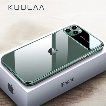 

KUULAA For iPhone 11 Pro Max Case Luxury Mirror Glass Phone Case i Phone 11 ProMax Shockproof Back Cover For iPhone 11Pro Max