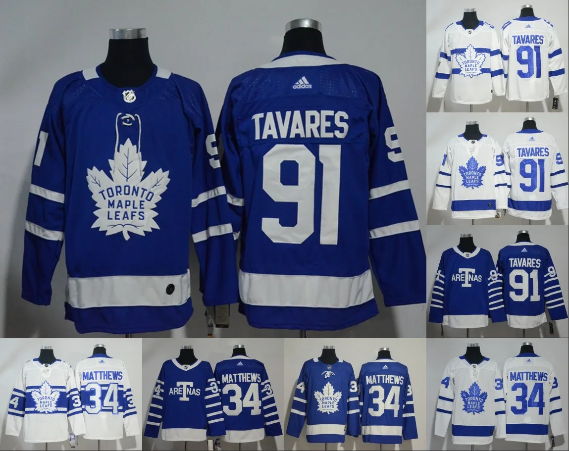 Топ А+++ прошитая Toronto Мужские взрослые 34 Auston Matthews 91 John Tavares Джерси