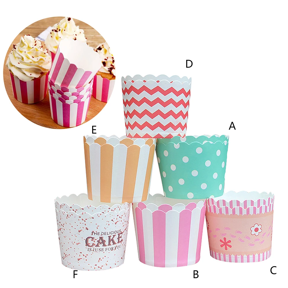 50 шт./компл. выпечки Бумага чашки кекс формы для маффинов, коробки для тортов и пирожных чашек торта День рождения инструменты для свадебного декора