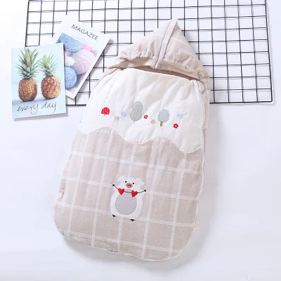 khaki 50*90 см, весенне-осеннее детское одеяло, пеленка, Детский милый мультяшный конверт, спальный мешок для новорожденных, детское одеяло - Цвет: khaki