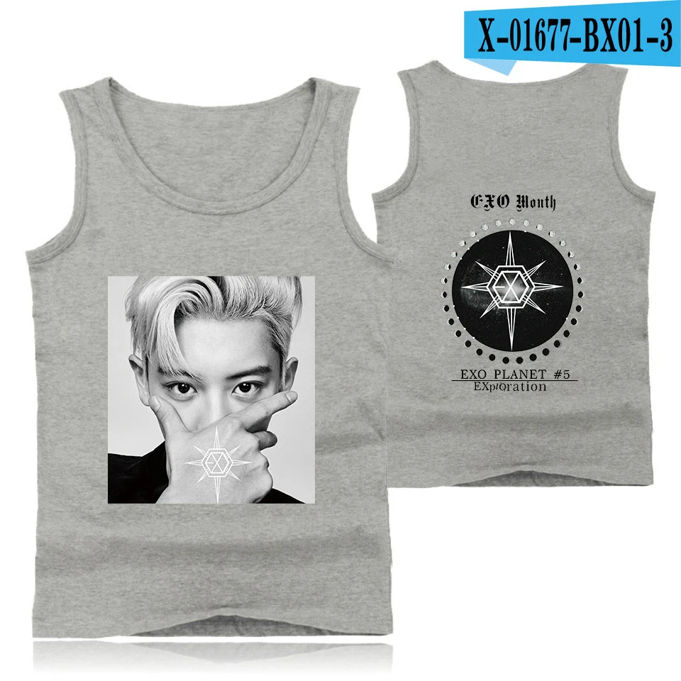 EXO PLANET#5 модные стильные хипстерские Повседневные Удобные Популярные летние топы без рукавов с круглым вырезом для мужчин и женщин - Цвет: 6
