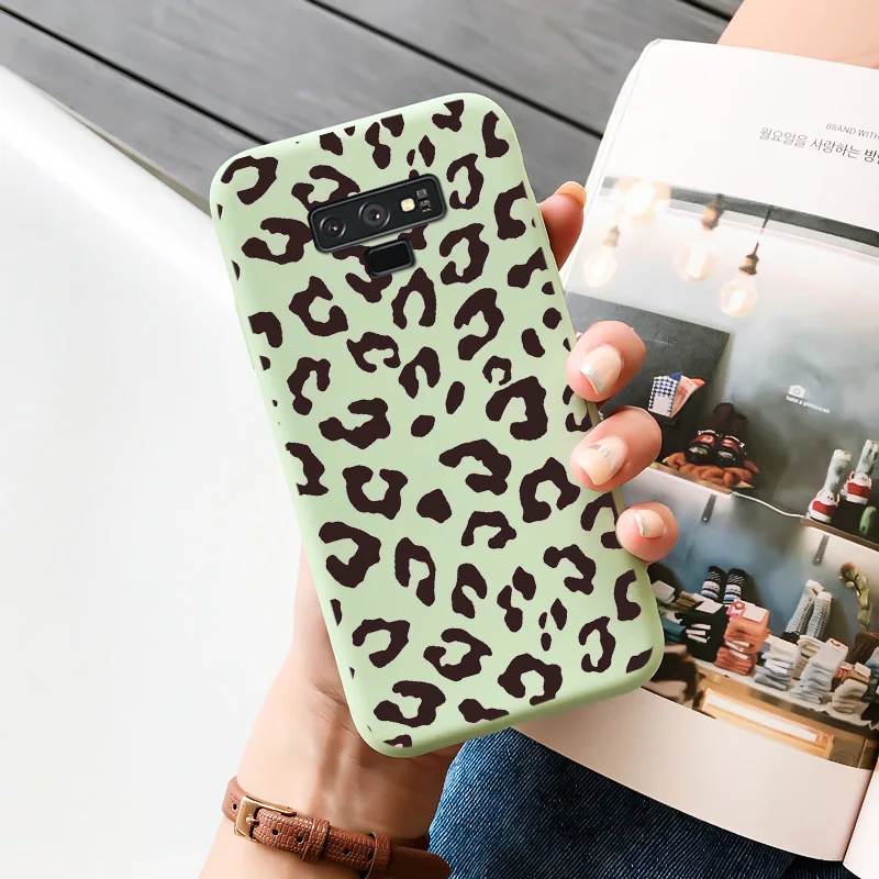 For Samsung Galaxy Note 9 Case Candy Colors Heart Flower Pattern Silicone TPU Cartoon Painted Matte Phone Cover Fundas phone pouch bag Cases & Covers