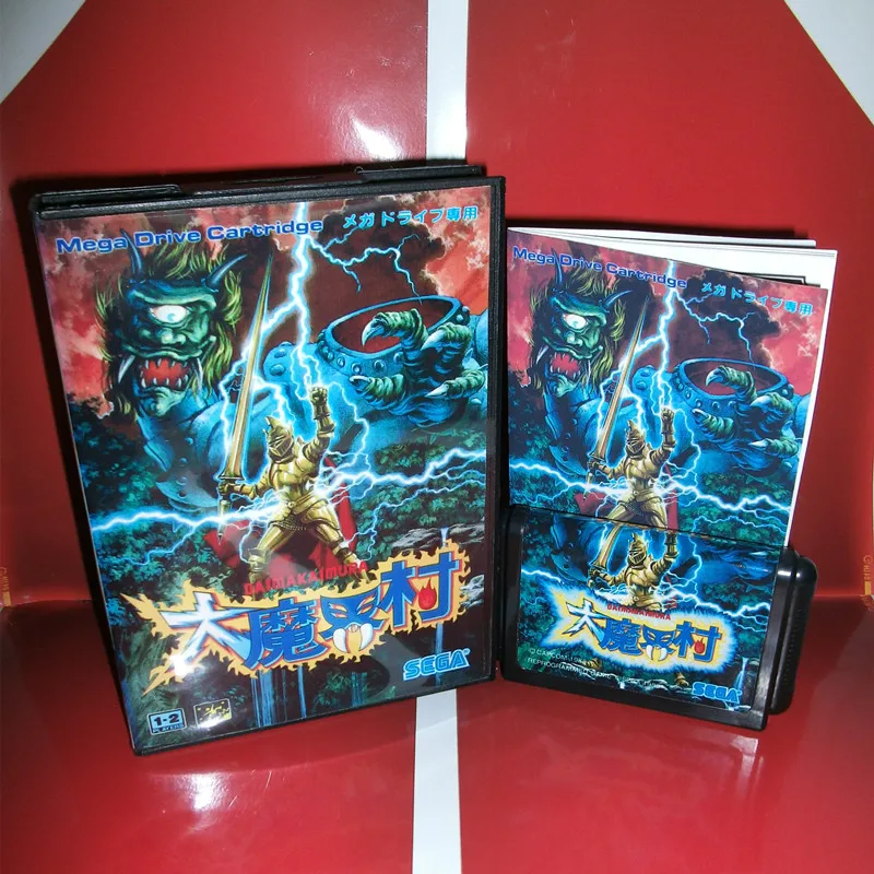 

Ghouls 'n Ghosts Japan Cover with Box and Manual for MD MegaDrive Genesis Video Game Console 16 bit MD card