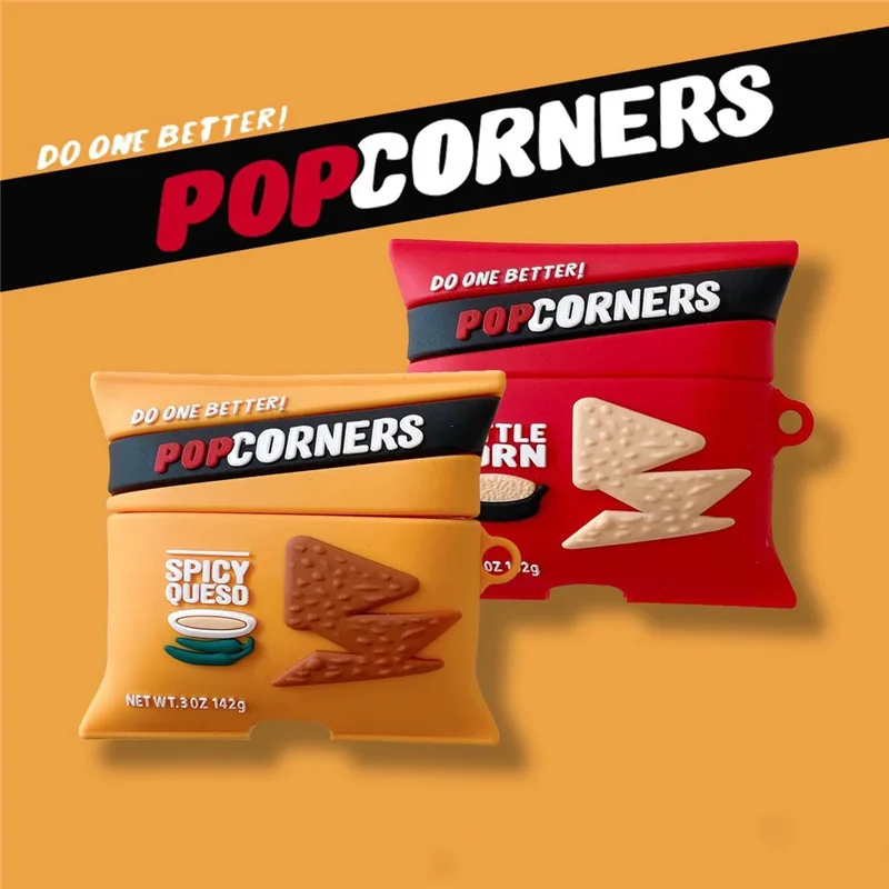 

For AIrpods Case,Popcorners Food Case For Airpods 1/2 Case Soft Silicone Earphone Headphone Cover For Airpods Pro For Girls