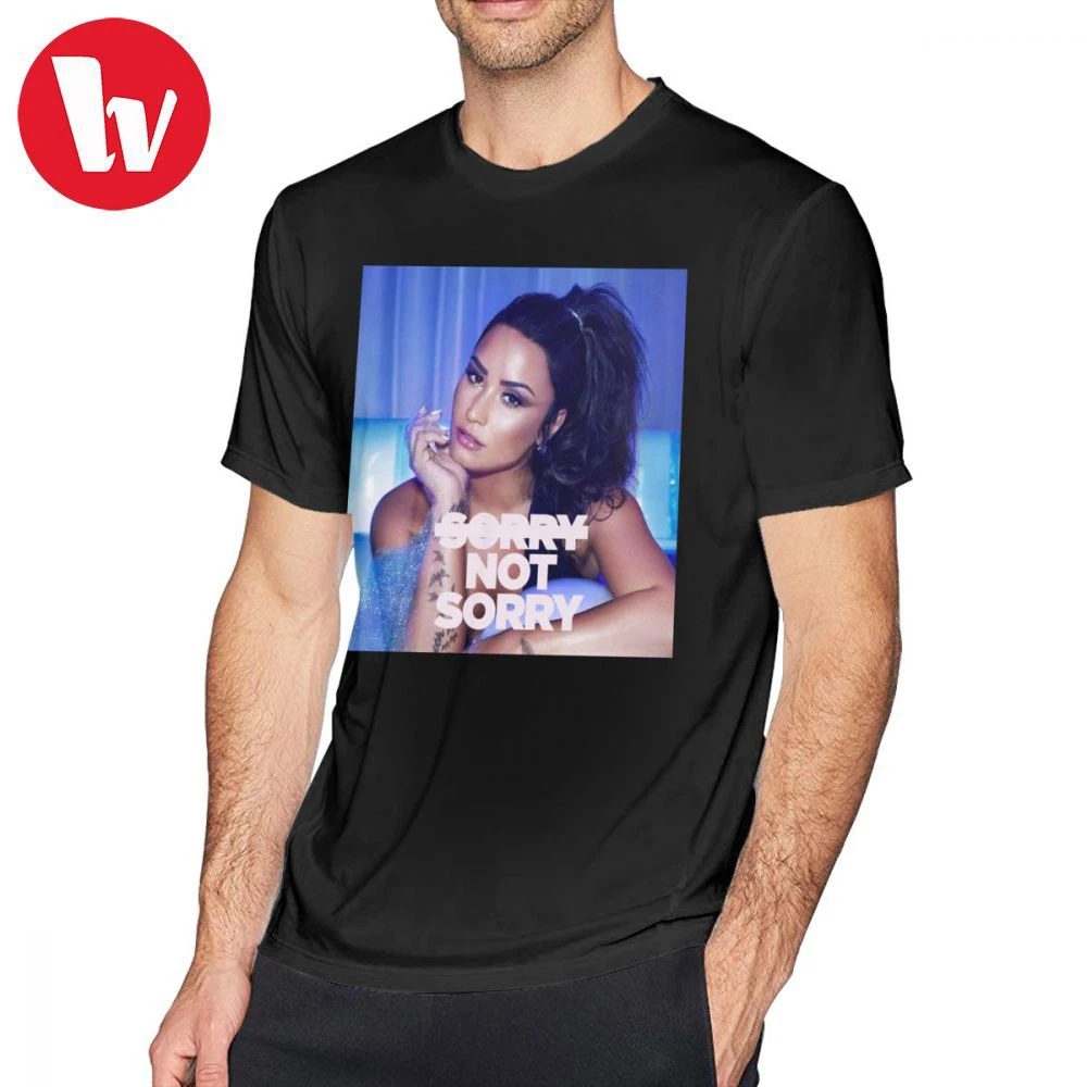 

Demi Lovato Star Print T Shirt Big Plus Size Graphic Tee Shirt Awesome T Shirts Men Fashion Cotton T-Shirt 2018