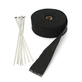 

Temperature Resistant Exhaust Pipe Tape Motorcycle pipe Heat Insulation Strap Titanium Glass fiber