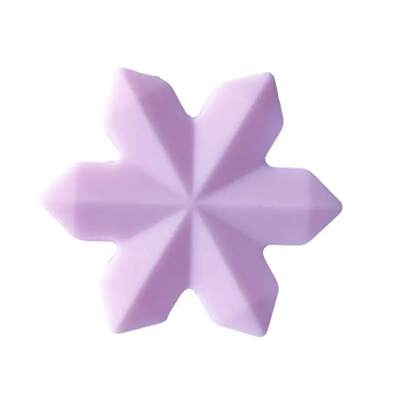 

1 pieces Snowflake Beads Baby Teether DIY Pacifier Chain Silicone Teething Beads For Necklace Jewelry