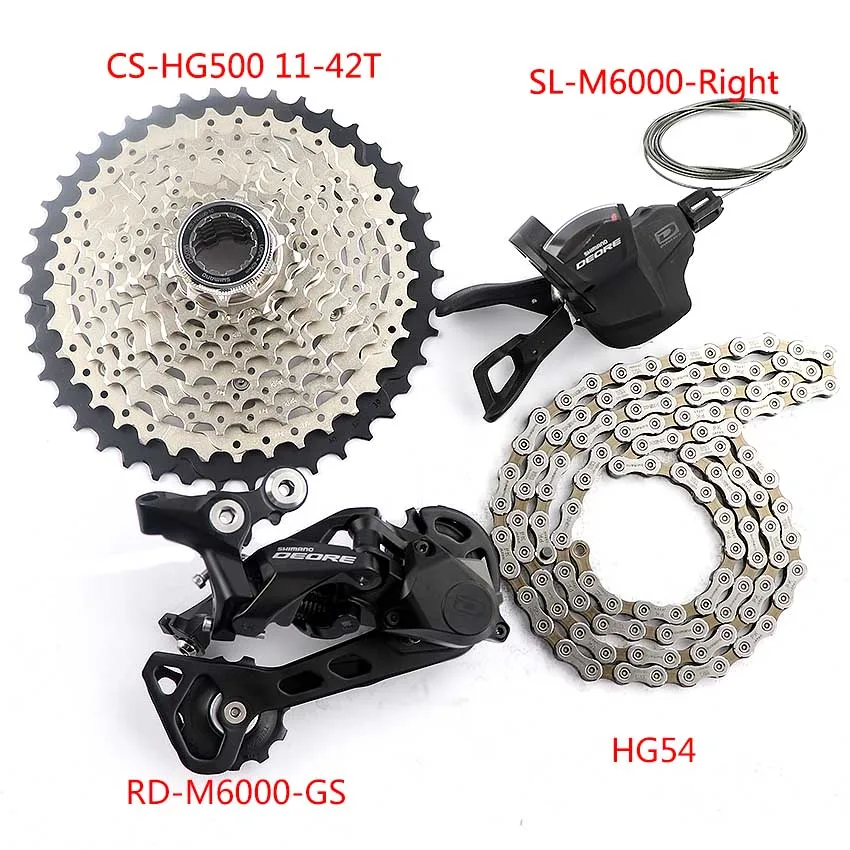 Goedkoop SHIMANO DEORE M6000 10 Speed Groepset MTB Mountainbike Groepset 1x10 Speed 11 42T M6000 Achterderailleur Versnellingspook