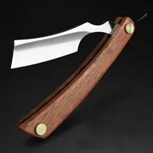 1p Cut Throat Straight Razor Wood Professional Barber Razor Premium Quality Single Blade Straight Edge Razor Beard Shaving Razor