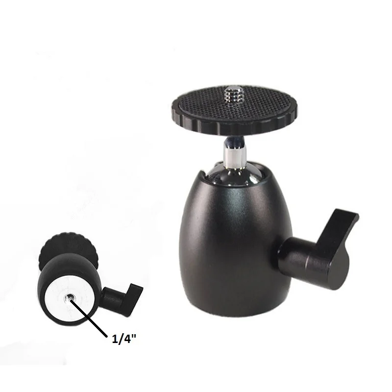 

Mini Ball Head Tripod Head DSLR DV Camera 360 Swivel Ballhead 1/4" Screw Mount Stand GV99
