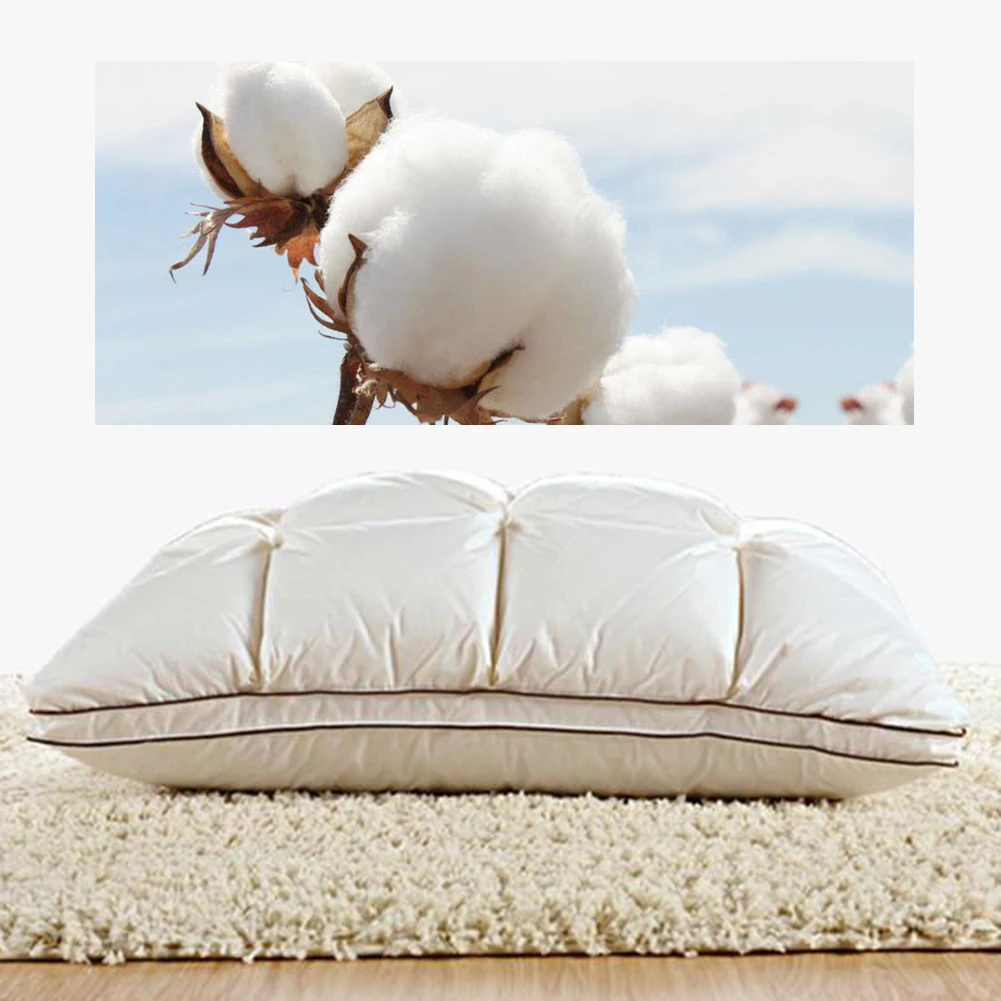 Подушка из искусственного гусиного пуха 48*74 см, 3D, для дома, отеля, люкс, четыре сезона, изысканный спальный домашний текстиль для подушек