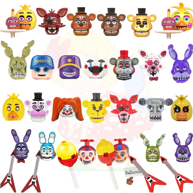 FNAF-Jogo Figura Mini Bricks, Chica Bonnie, Foxy, Freddy Bear, Menino  Pesadelo, Esqueleto, Suspense, Bebê, Brinquedos