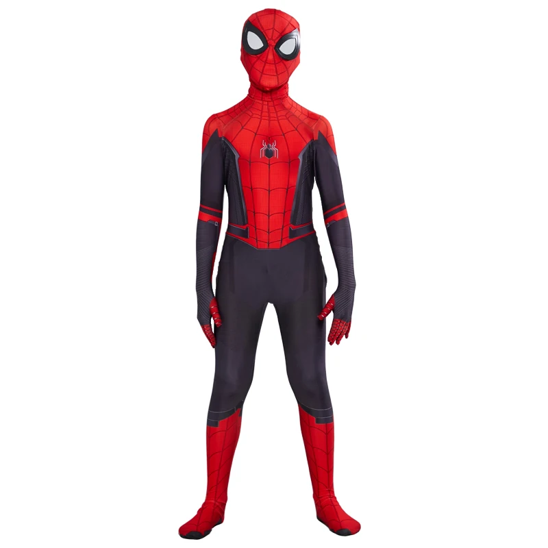 Red and Black Spider Costume Man Suit Child Peter Parker Cosplay Halloween Birthday Kid Adult Selling D39A66| |
