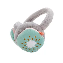 Inverno crianças earmuffs quente de pelúcia dos desenhos animados crianças menina fruta bordado feminino menino presente natal moda ativo earmuffs