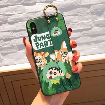 

Cute Cartoon 3D Emboss Phone Case for Samsung S10e S8 S9 S10 S20 Ultra Plus Note 8 9 10 Plus Soft Back Covers Wrist Strap Coque