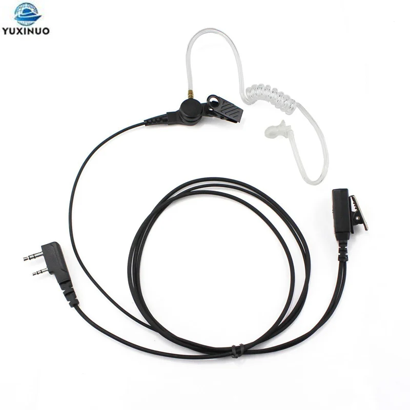 VOX 2 Pin PTT MIC Air Акустическая трубка наушники-вкладыши гарнитура для Kenwood Baofeng