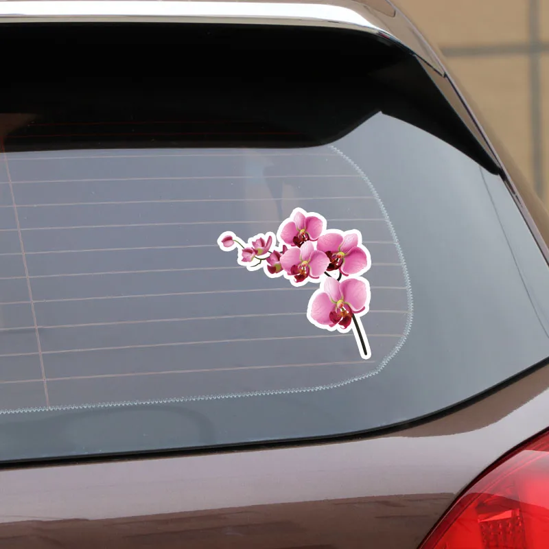 Aliauto красивые автомобильные наклейки с орхидеей, высококачественные автомобильные аксессуары, декоративные наклейки с цветами, 13*13 см