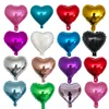 Ballons en aluminium en forme de cœur, 10 pièces, 10 pouces, décoration pour fête prénatale, anniversaire, mariage, à air ► Photo 1/6