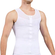 Мужской утягивающий формирователь тела с молнией, компрессионная рубашка, тонкая корректирующая одежда, жилет Abdo, Мужская майка, эластичный пояс для живота, Корректирующее белье#40