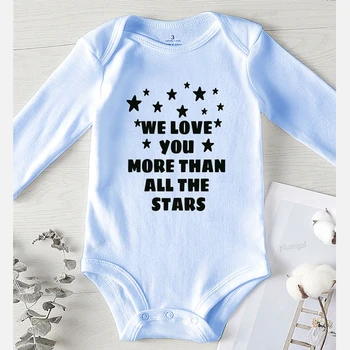 Cotton Newborn Baby Clothes Boy Girl Infant We Love You More Than All The Stars Letter  1