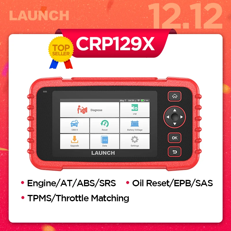 14563.26руб. 38% СКИДКА|Новый LAUNCH X431 CRP129X OBD2 автомобильный сканер автомобильный диагностический инструмент Автоматическое сканирование Диагностика 4 Системы TPMS PK Creader VII CRP129 on AliExpress 