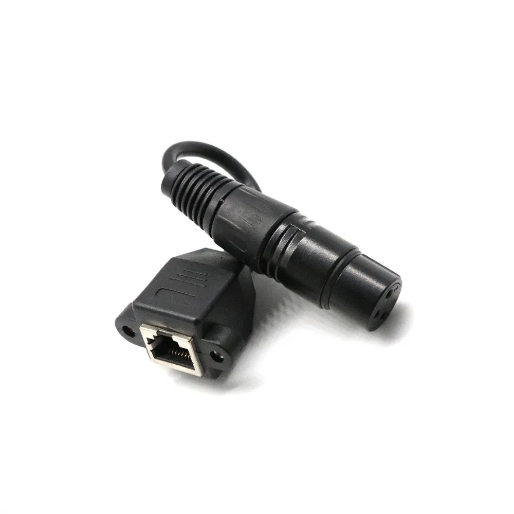 Кабели 15 см XLR 3 Pin Female To RJ45 Female сетевой разъем адаптер ...