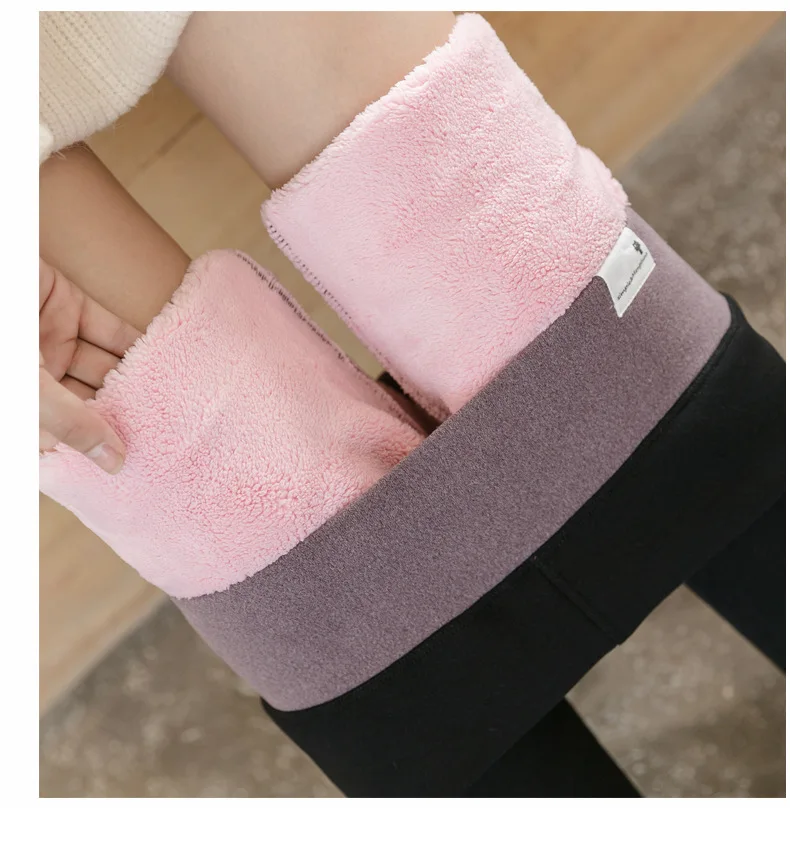 Женские бархатные зимние леггинсы больших размеров, теплые черные плотные флисовые леггинсы с высокой талией, эластичные плотные обтягивающие зимние леггинсы Femme