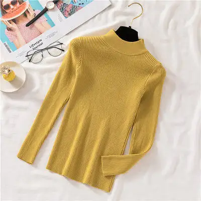 Ropa de invierno mujer 2019 Autumn Winter Women Sweaters and Pullovers Turtleneck truien dames maglioni donna