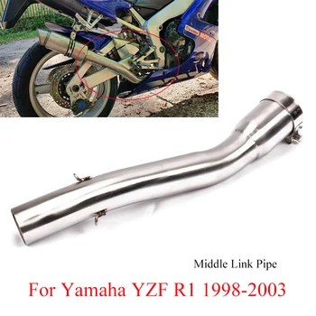 

For Yamaha R1 YZF-R1 1998-2003 Motorcycle System Muffler Pipe Stainless Steel Middle Connect Tube Mid Link Pipe Slip On Escape