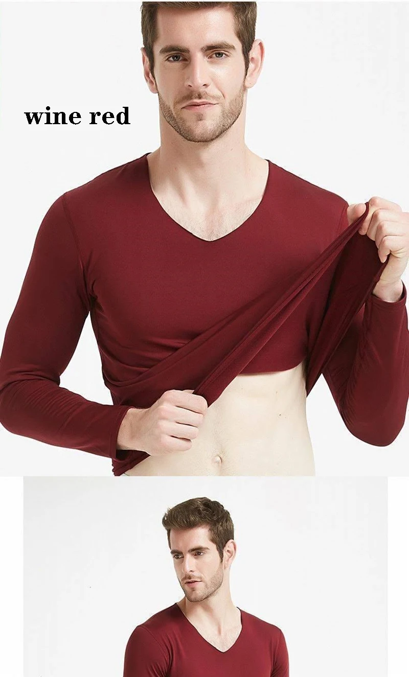 Мужское термобелье, костюм, зимнее термобелье, кальсоны, зимняя одежда, мужская плотная термобелье, чистый цвет, от L до xxxL