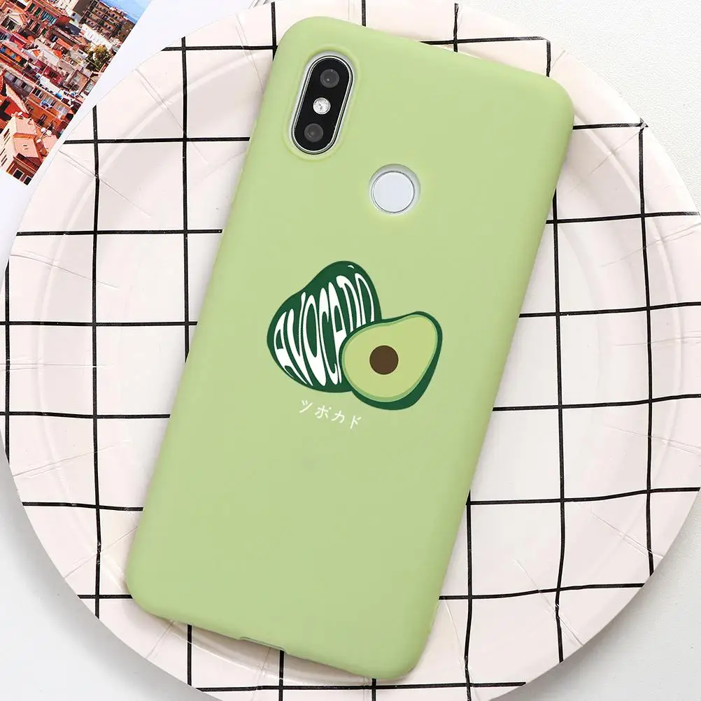 Зеленый чехол Avocado для Xiaomi Redmi Note 8 8T K20 S2 6 5 Pro Plus 6A 7A 5A TPU Мягкий Подарочный чехол для Redmi Note 7 Pro