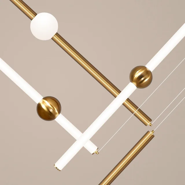 Plafonnier en verre et métal créatif post-moderne, design de créateur – Image 4
